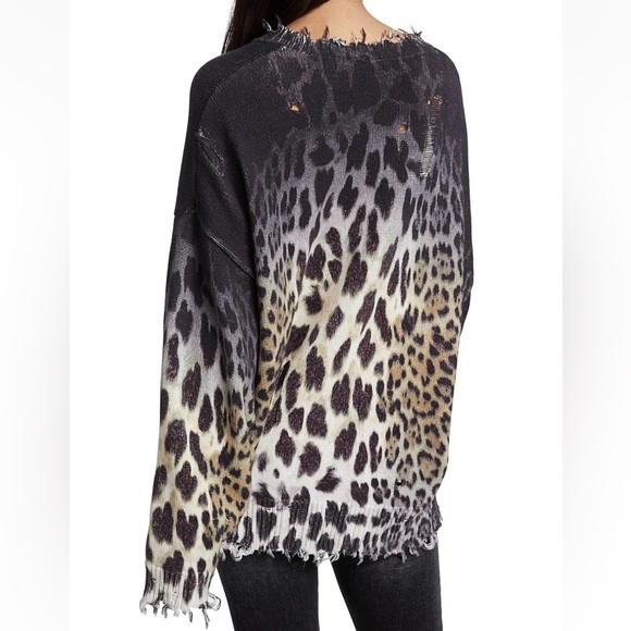 R13 Faded Leopard Oversized Sweater - Picture 14 of 16